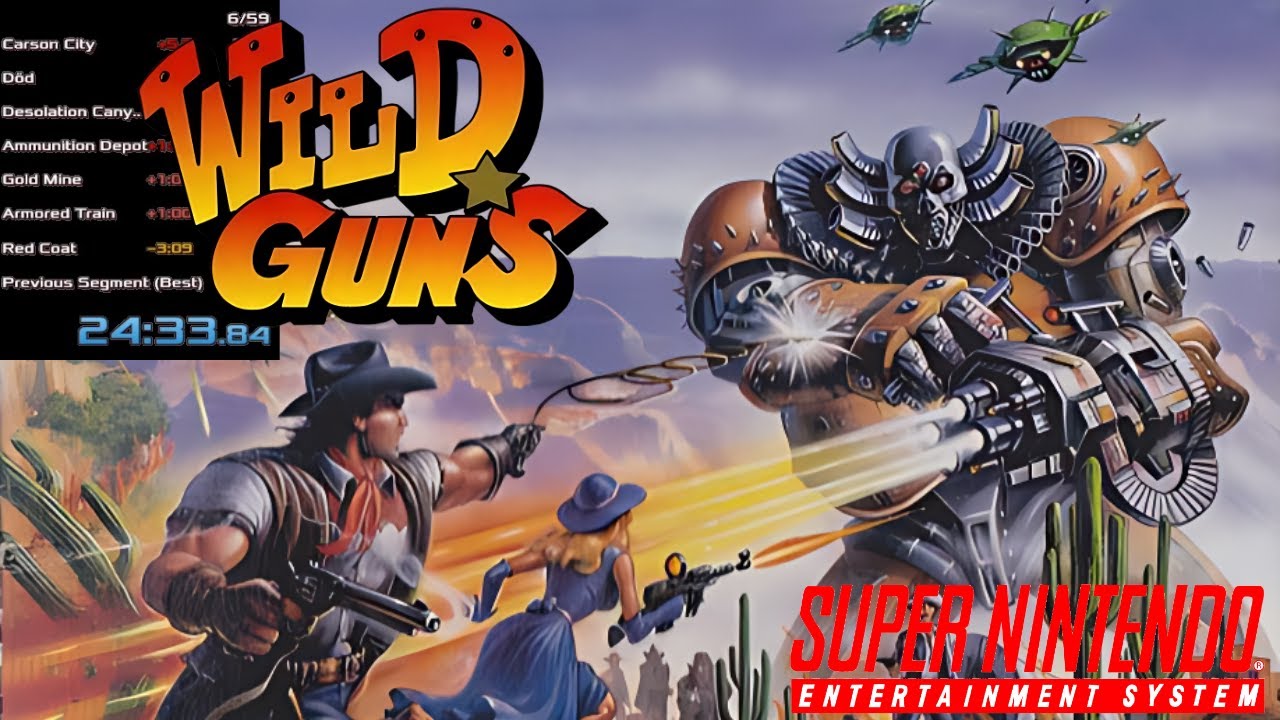 [SNES] Wild Guns Any% Easy 24m 33s PB
