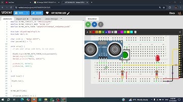 Tutorial 4 ESP32 + IOT : How to monitor distance from blynk cloud in wokwi simulation (IOT Project)