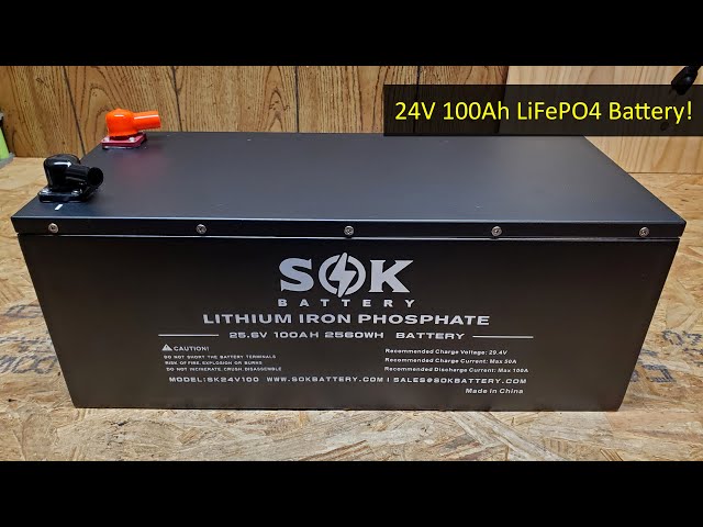 SOK 24V 100Ah LiFePO4 Battery Review, 10-Year Warranty! 