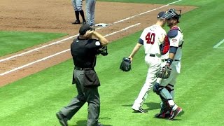 PIT@ATL: Wood ejected following the 5th inning