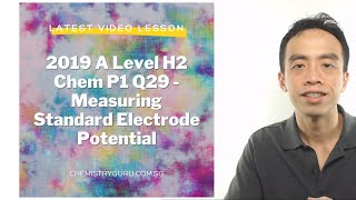 2019 P1 Q29 - Measure Standard Electrode Potential