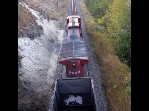 CP empty coal train at Fort Steele BC