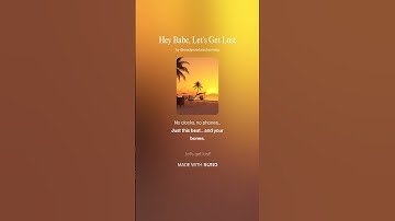 Thumbnail of Hey Babe, Let’s Get Lost  Official Summer Hit  (AI Original Song) dark male voice