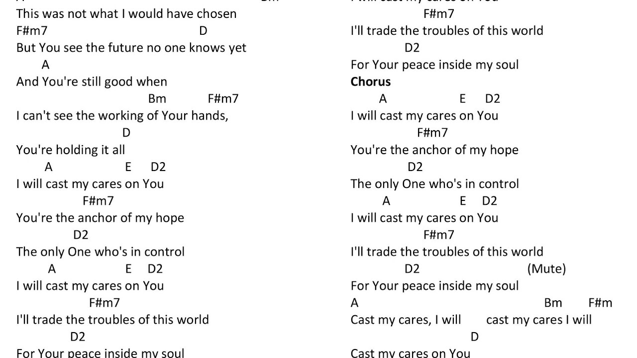 Cast My Cares Finding Favour - YouTube