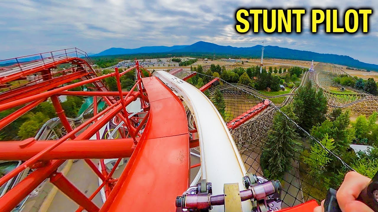 STUNT PILOT Roller Coaster, Front Seat POV - Silverwood, Idaho