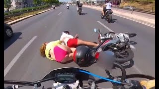 MOTORCYCLE CRASHES and MISHAPS | ROAD RAGE &amp; BAD DRIVERS | MOTO Fails 2018 [Ep #48]