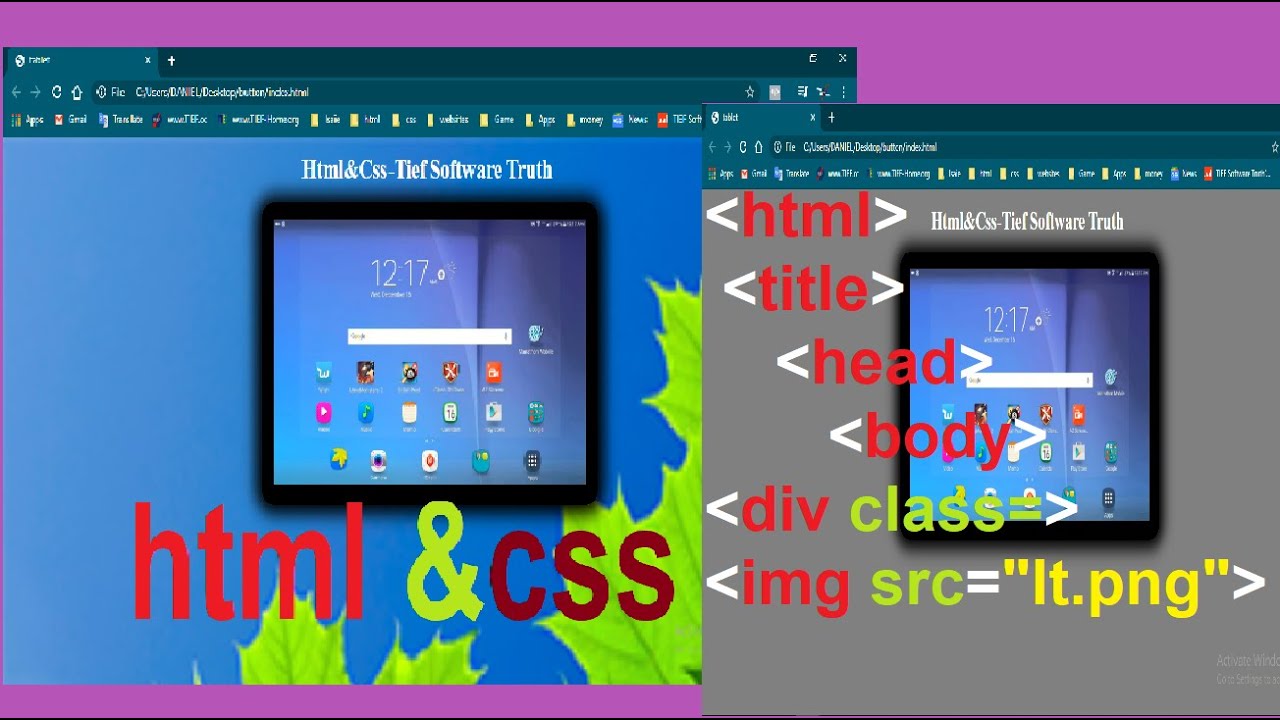 how to draw Tablet in the html and css box || #htmlCssTable #designing ...