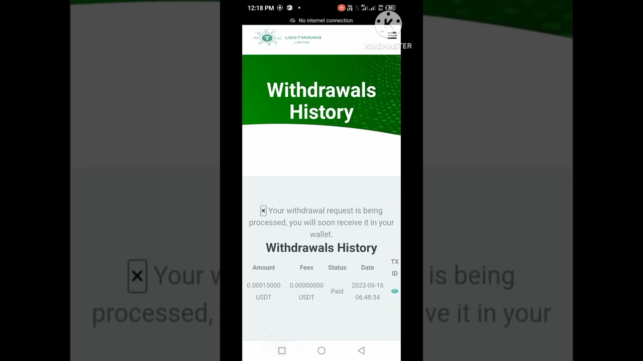 free USDT mining website withdraw proof in tamil
