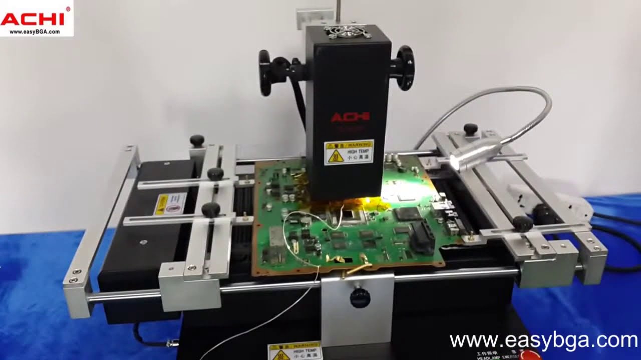 ACHI IR12000 - BGA Rework station for Desoldering PS3 GPU - YouTube