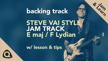 Guitar Backing Track STEVE VAI style E maj & F lydian