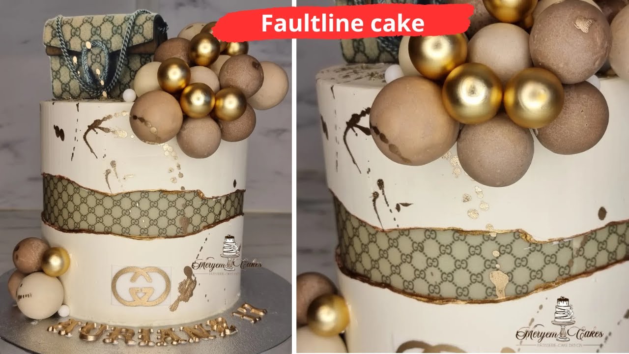Tuto: Faultline cake thème gucci