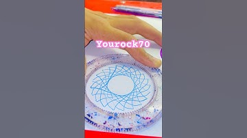 Hypnotic Blue & Red Spirograph Battle! #drawing #asmr #art