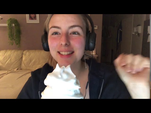 ASMR| Shaving cream on mic + crinkles 😴