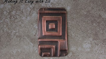 Metalwork Techniques -How to cut, file and patina metal and use your Cuttlebug to add texture