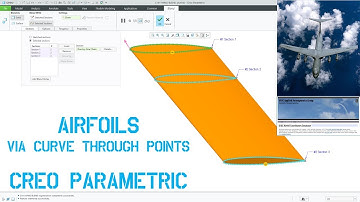 Creo Parametric - Creating an Airfoil via  Curve through Points and Blend