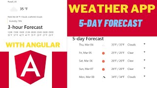 Build A 5-day Weather App With Angular/JavaScript Part 4 of 5