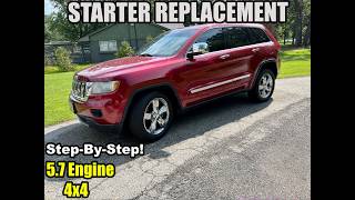 How To Change A Starter On A Jeep Grand Cherokee 5.7 Engine! Jeep Cherokee Starter Replacement 4x4!