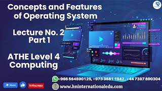 Concepts and Features of Operating System Lecture No. 02 Part 1 ATHE Level 4 Computing