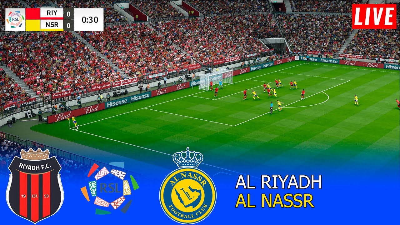LIVE : AL RIYADH vs AL NASSR - Saudi Pro League 2026 | Pes 21 Simulation Gameplay