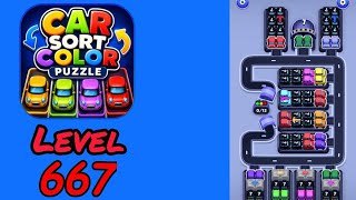 Car Sort Color Puzzle Level 667 Walkthrough