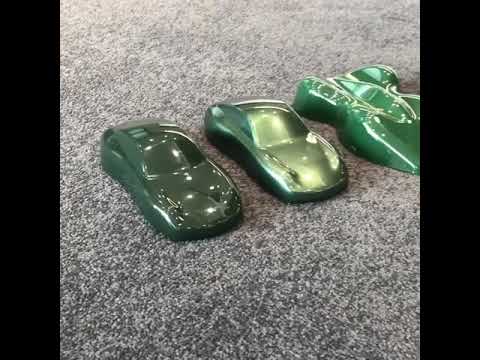 Porsche Paint to Sample Greens - British Racing Green vs Oak Green Metallic vs Brewster Green 