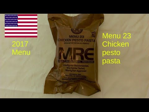 USA MRE 2017 Menu 23 Chicken pesto pasta