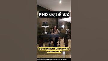 PhD Govt Or Private University | Best University In India For PhD #shorts