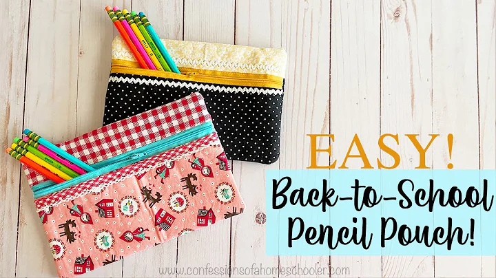 EASY Back-To-School Pencil Pouch! (Beginner Sewing...
