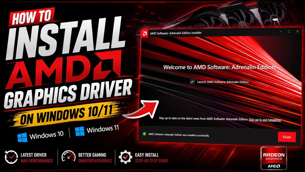 How to Install AMD Graphics Driver on Windows 10/11 | AMD Driver Setup ...