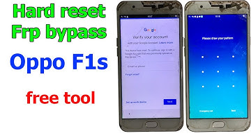 Hard reset, remove pattern and Frp bypass Oppo F1s with free tool