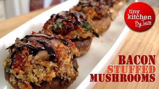 Bacon Stuffed Mushrooms // Tiny Kitchen Big Taste Bacon Stuffed Mushrooms // Tiny Kitchen Big Taste