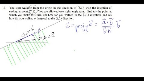 Precalculus - Vectors - Projection Problem #13