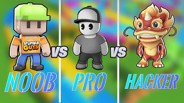 NOOB Vs PRO Vs HACKER in Stumble Guys | Stumble Guys: Multiplayer Royal