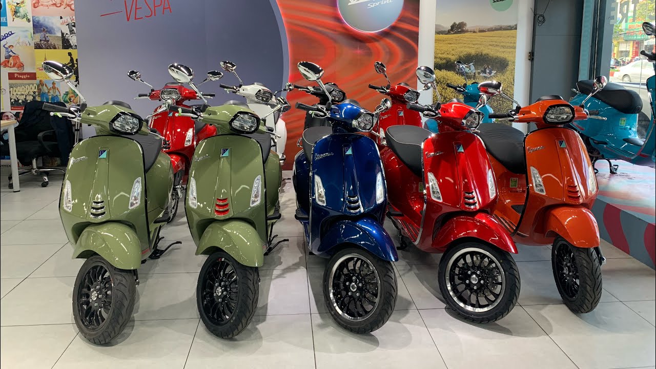 Vespa Sprint 2022 mới nhất có những màu gì và báo giá... - youtube