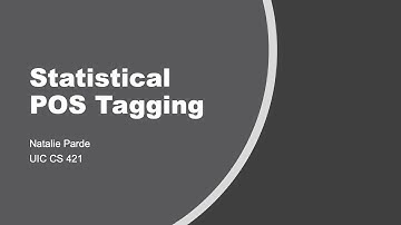 Statistical POS Tagging