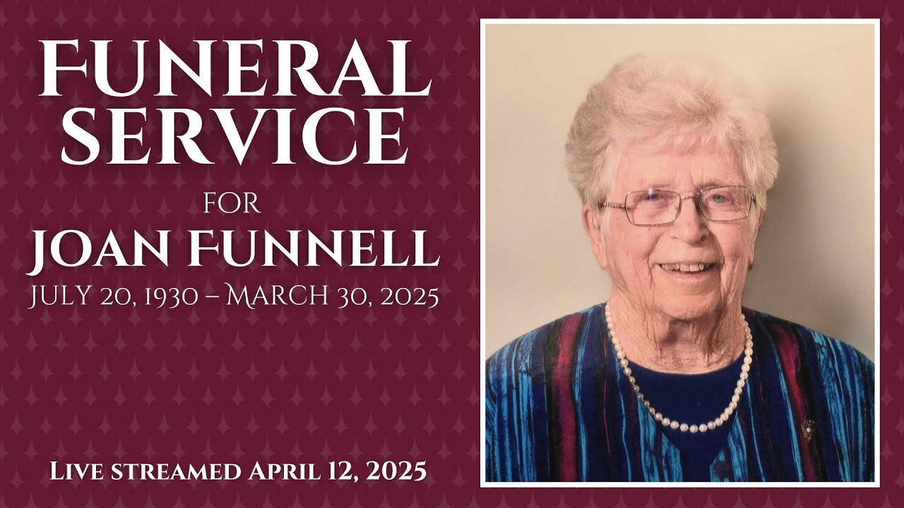 Funeral service for Joan Funnell - YouTube