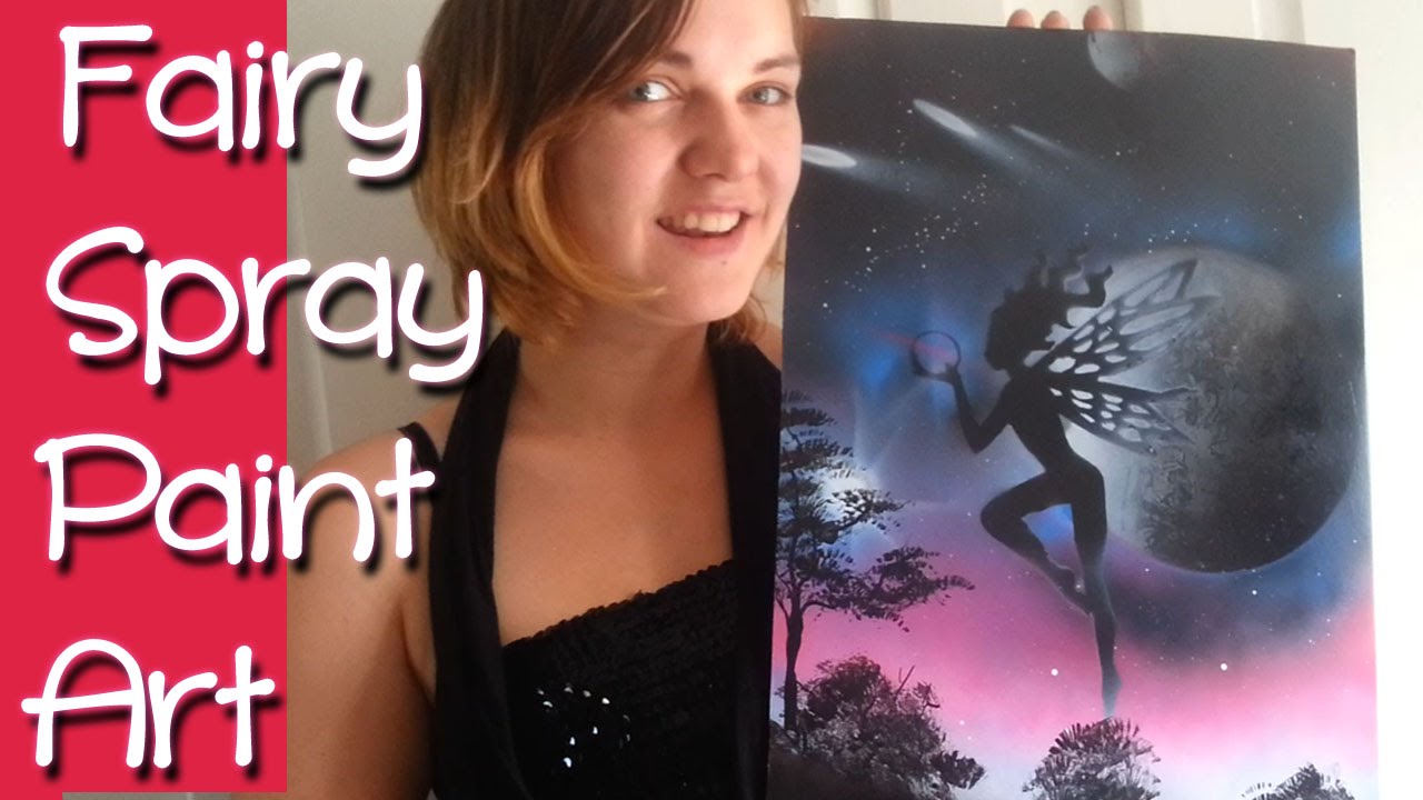 SPRAY ART FAIRY PAINTING~ How I Paint my Pixie Spraypaint Diy - YouTube
