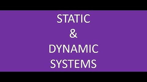 L 15 : Static & Dynamic System | Signal & System | GATE & ESE