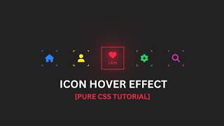 CSS Glowing Icon Hover Effects | CSS Hover Effects