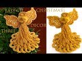 Como hacer ángeles de Navidad a crochet Christmas decor three