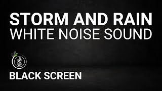 THUNDERSTORM and RAIN White Noise Sound for Sleep | 9 Hours Rain and Thunder Sounds | Black Screen