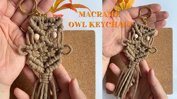 DIY Macrame Owl Keychain | Easy Step by Step Tutorial for Beginners 🦉
