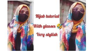 How To Hijab Tutorial With Glasses Very Simple Stylish Hijab 