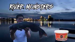 Chasing River MONSTERS (Cut bait & Worms)