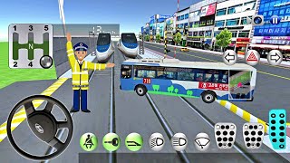 3D Driving Class - School Bus Crash by Bullet train - Android Gameplay screenshot 1