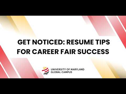 Image Still for Video: Get Noticed: Resume Tips for Career Fair Success