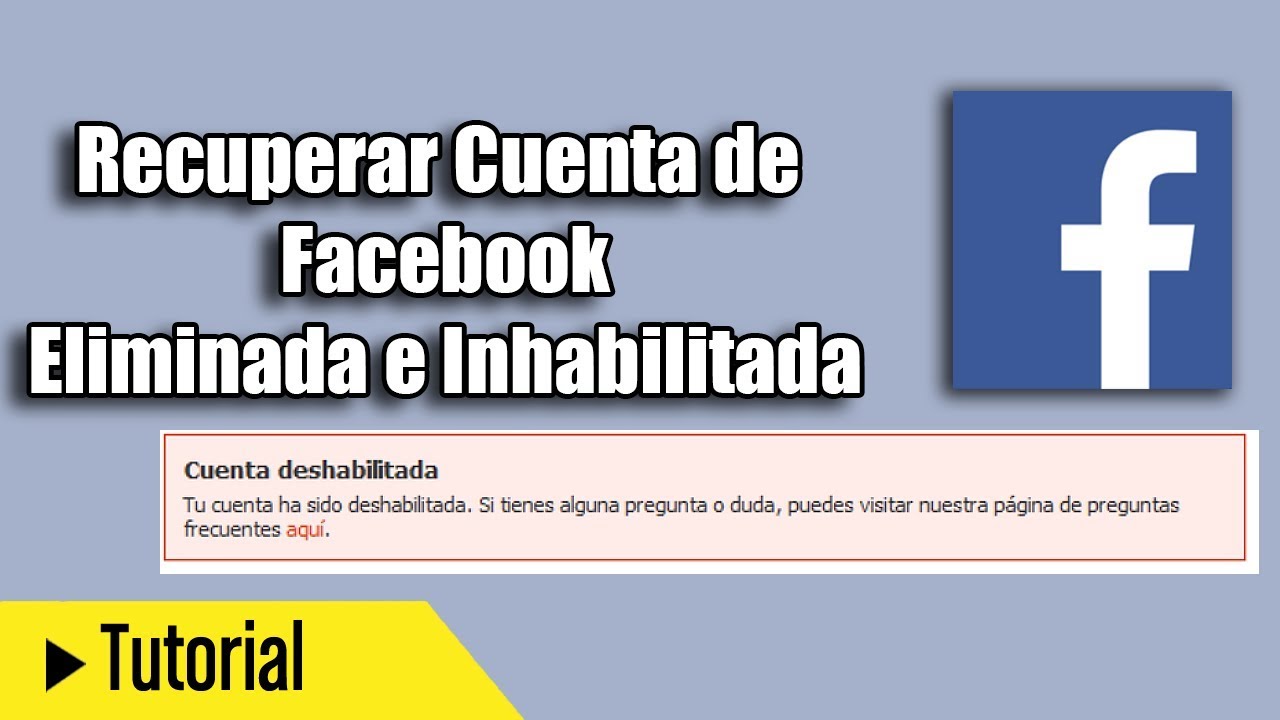 Recuperar cuenta de facebook eliminada