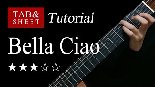 Video thumbnail of "Bella Ciao - Fingerstyle Lesson + TAB"