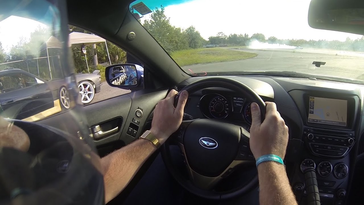 BK2 Genesis Coupe 3.8 Drift Getting it Down! OSW YouTube