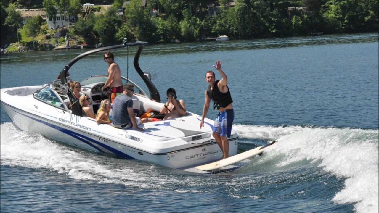 Wake Surfin' on Evan's Brand New Water Monkey Camp boat!!! Merrymeeting